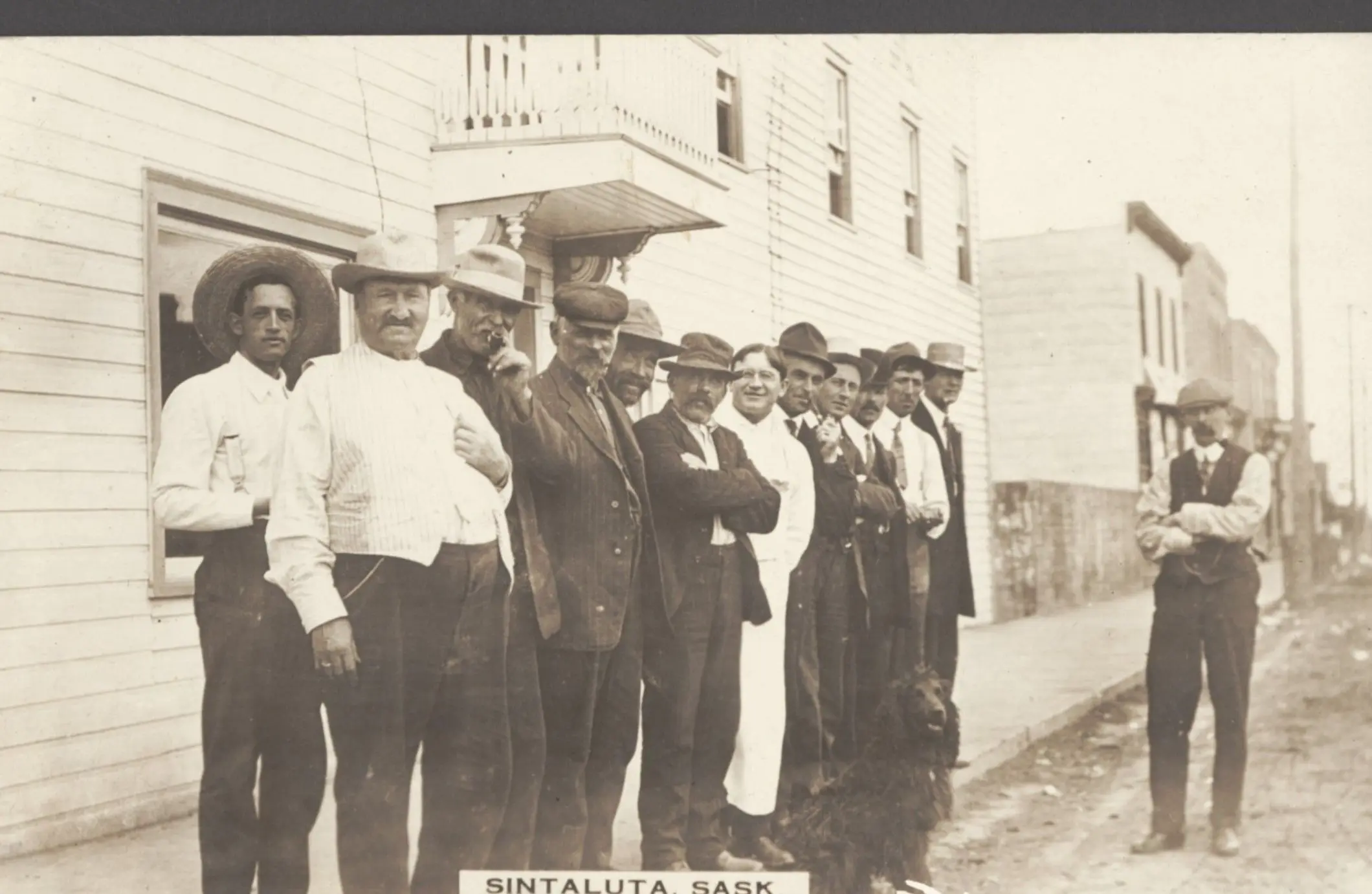 Group of men on the main street